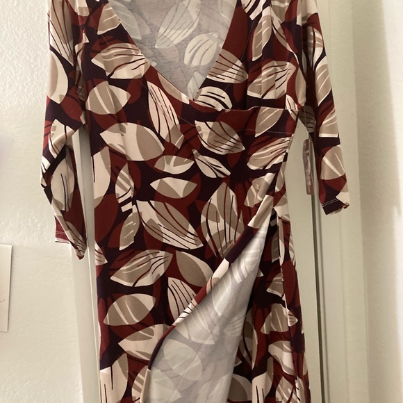 SoftSurroundings Faux Wrap Crisscross Bodice Dress - Picture 6 of 12